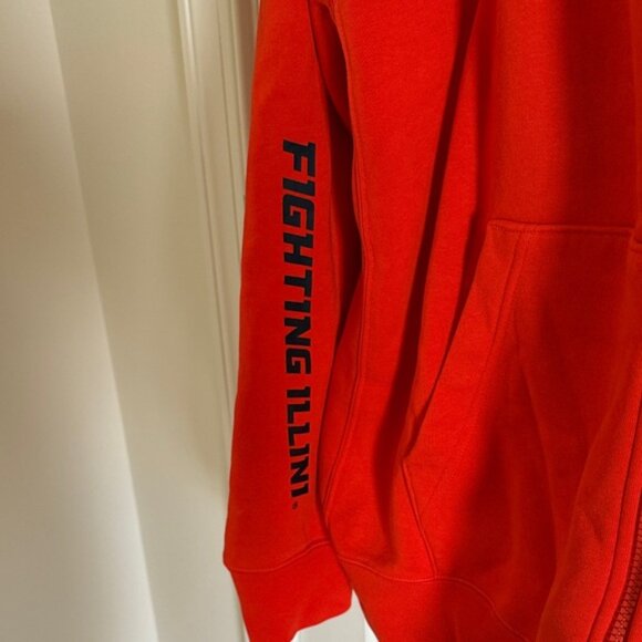 Nike Vibrant Orange Full-Zip Hoodie University of Illinois Size XL - Picture 5 of 8